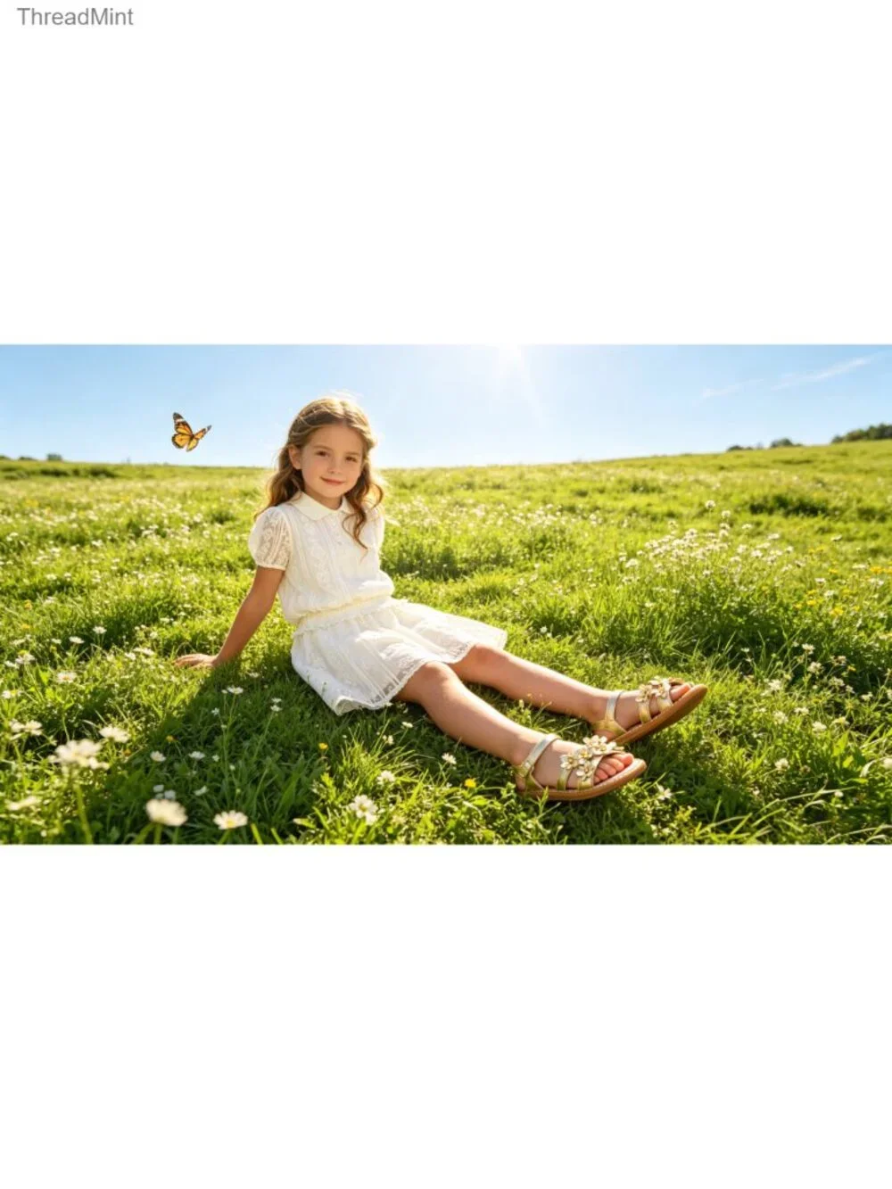 Toddler Girl Sandals Open Toe Dress Shoes Wedding Party Ballet